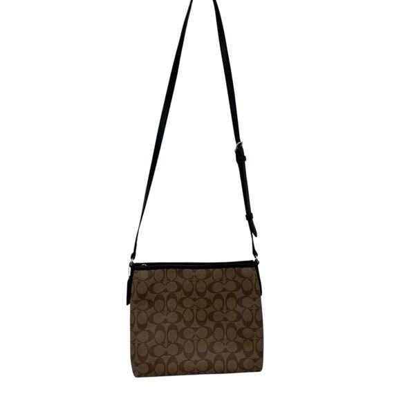 Coach File Crossbody in Signature Canvas Black Leather with Vandal Gummy Bear - Picture 10 of 10